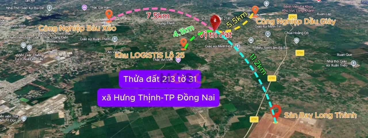 Bán đất hưng bình 1 Huyện Trảng Bom, Đồng Nai – giá 2,1 tỷ