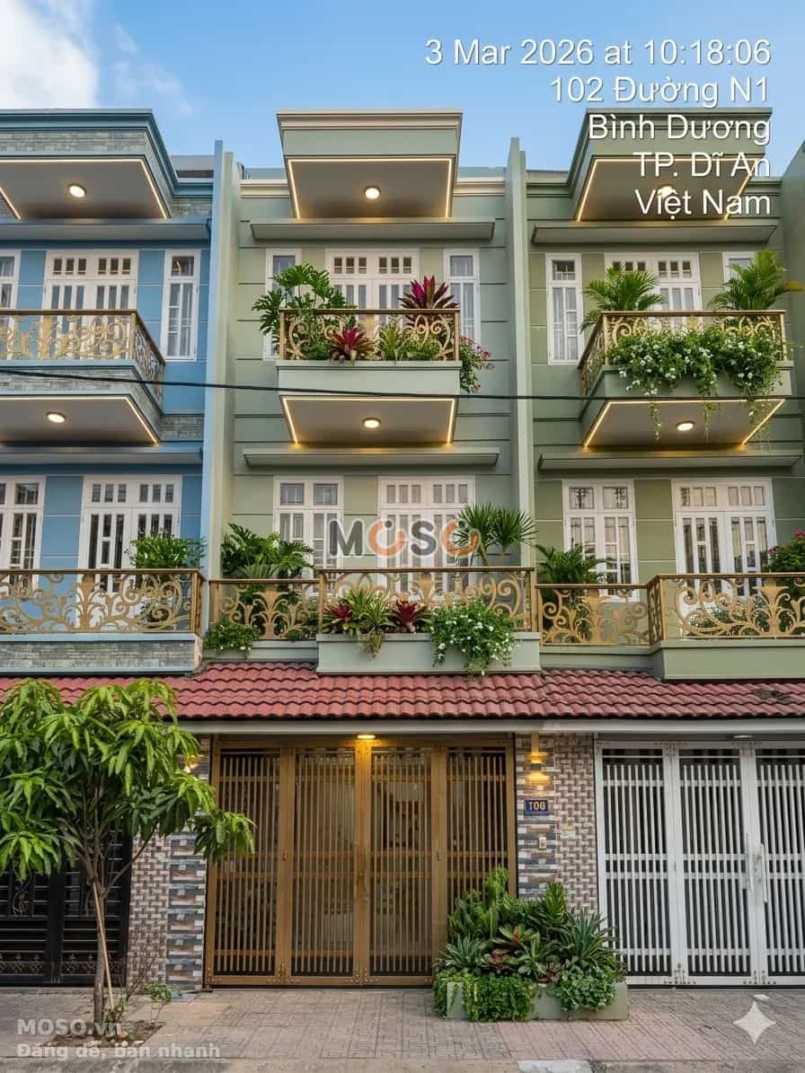 Bán nhà mặt tiền đường N1 Thành phố Dĩ An, Bình Dương – 3 phòng ngủ, giá 4,3 tỷ