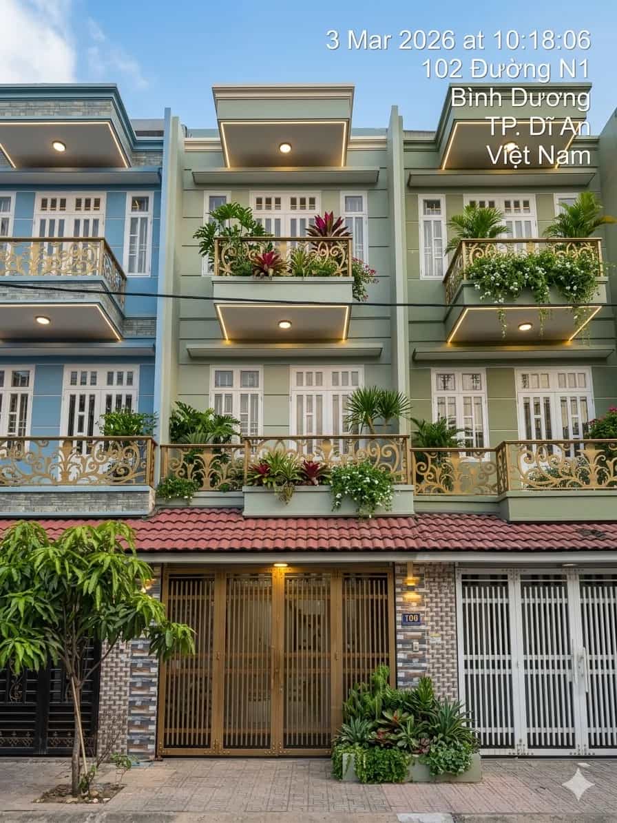 Bán nhà mặt tiền đường N1 Thành phố Dĩ An, Bình Dương – 3 phòng ngủ, giá 4.3 tỷ
