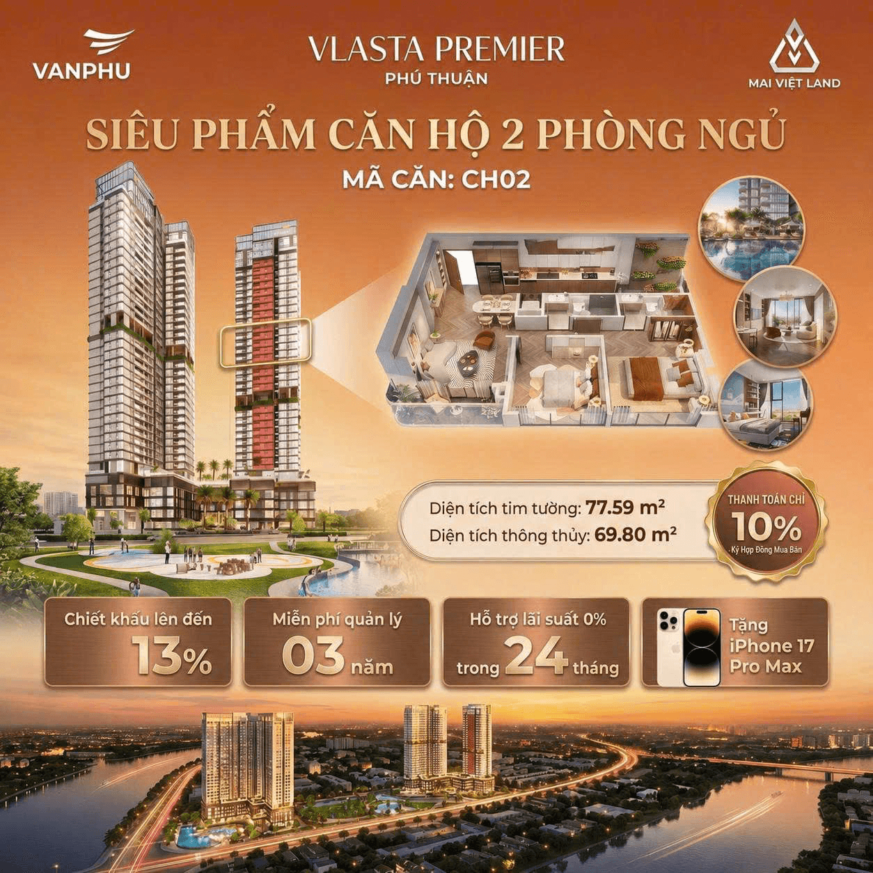 Bán căn hộ chung cư Đào trí Quận 7, TP.HCM – 2 phòng ngủ, giá 7 tỷ