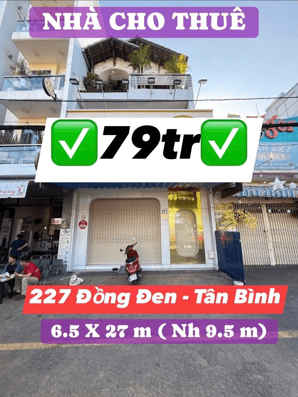 Bán nhà mặt tiền Đồng Đen Quận Tân Bình, TP.HCM – 6 phòng ngủ, giá 42 tỷ