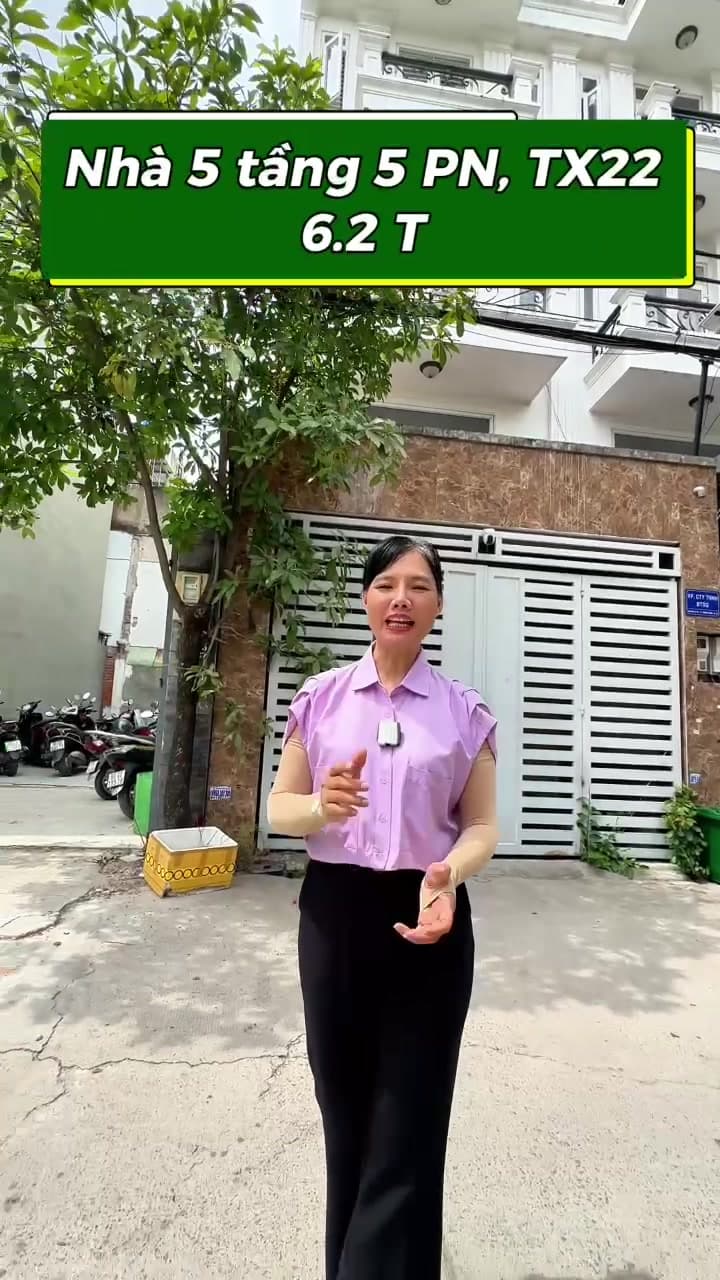 Bán nhà hẻm Thạnh Xuân 22 Quận 12, TP.HCM – 5 phòng ngủ, giá 6.2 tỷ