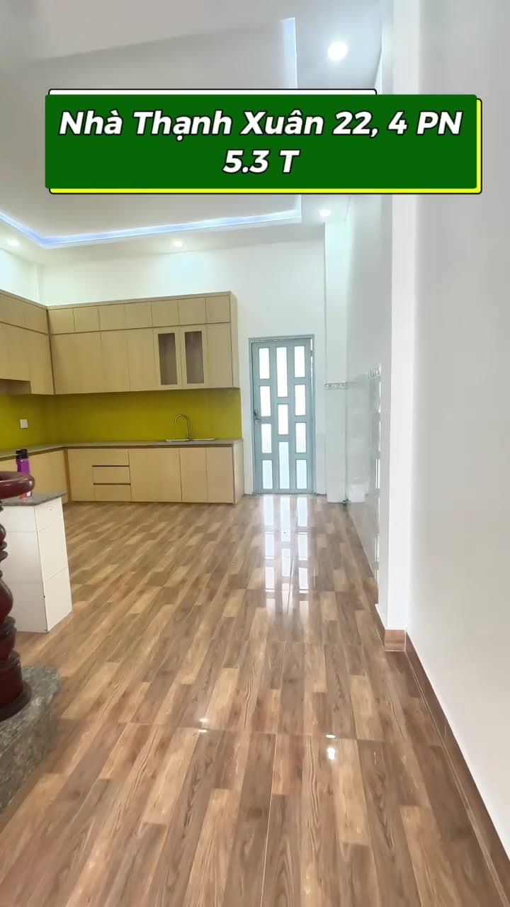 Bán nhà hẻm Thạnh Xuân 22 Quận 12, TP.HCM – 4 phòng ngủ, giá 5.3 tỷ