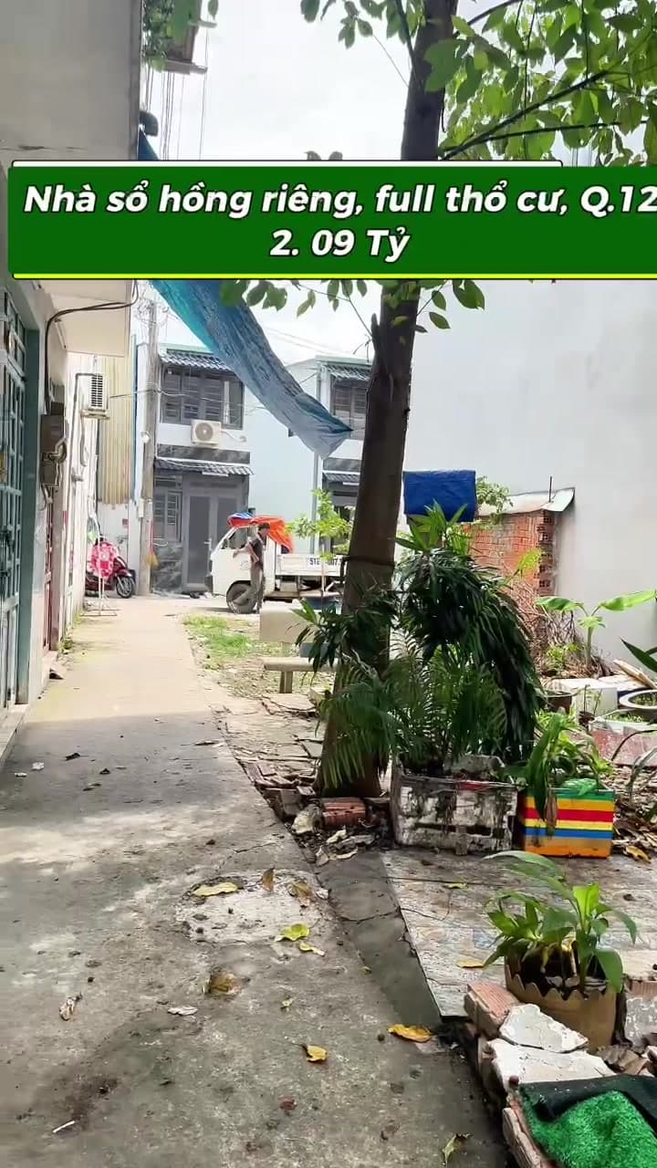 Bán nhà hẻm Trần thị Hè Quận 12, TP.HCM – 2 phòng ngủ, giá 2.1 tỷ
